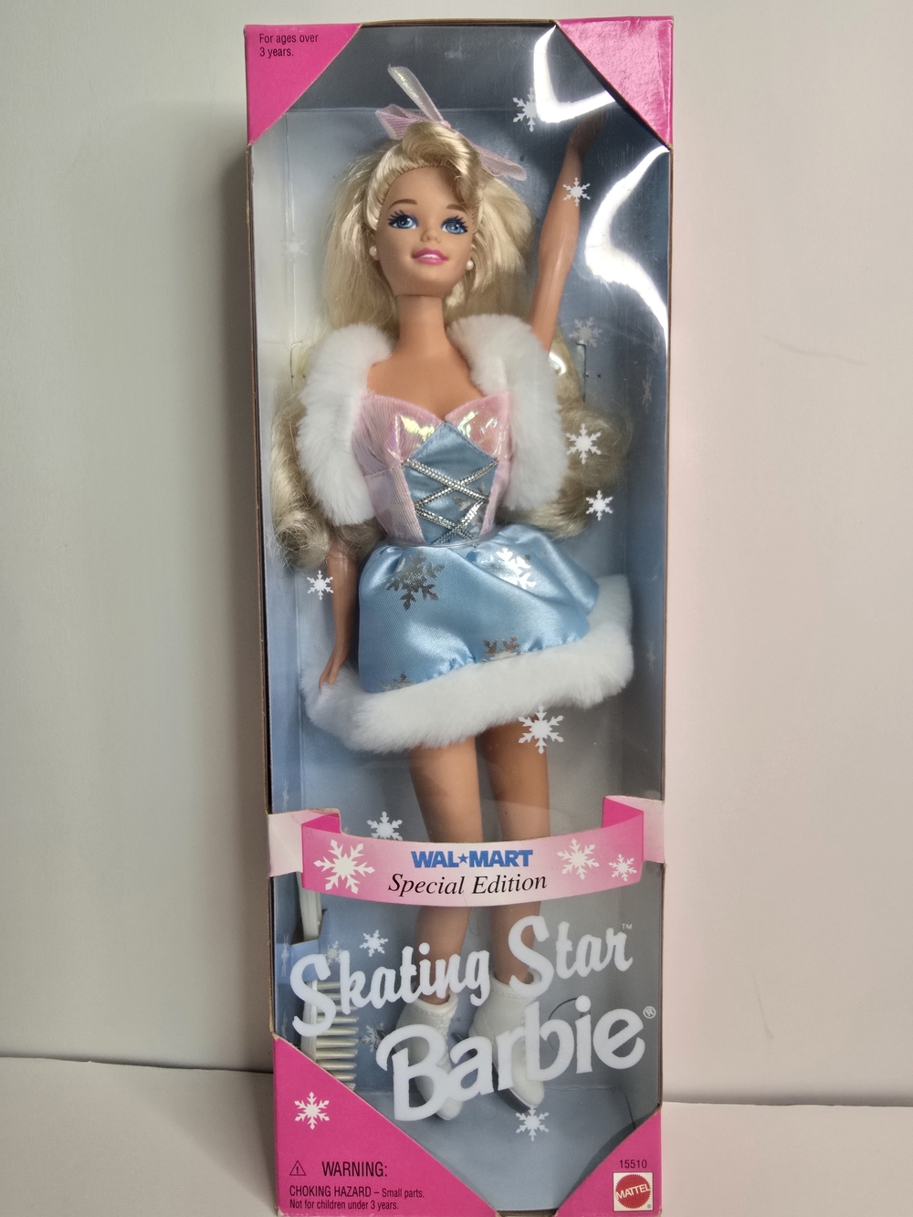 Walmart Special Edition Skating Star Barbie Doll - Pink & Light Blue